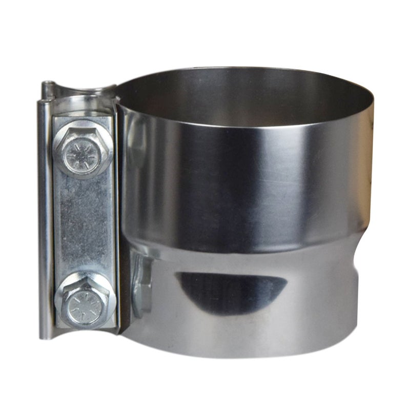 ROADFORMER 2.5  Exhaust Clamp - Lap Joint Exhaust Band Clamp Stainless Steel is film protected  suggested to remove before use (2.5  - 2 Pack) - Image 1